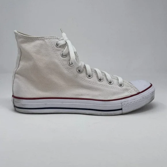 Converse Chuck Taylor All Star High Top White Canvas Sneakers M7650 Y2K M 10 W12 - Picture 2 of 13